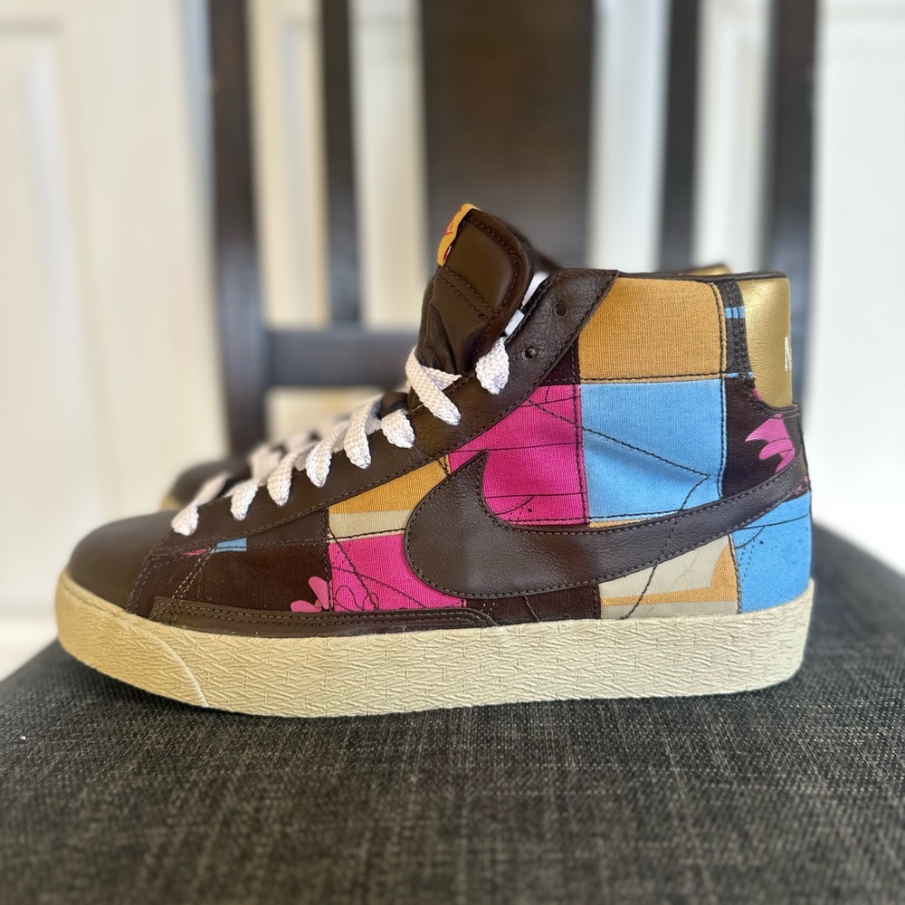 Nike Blazer Mid Premium Patchwork Size 12 | Brown Multi | Brand New (No Box)